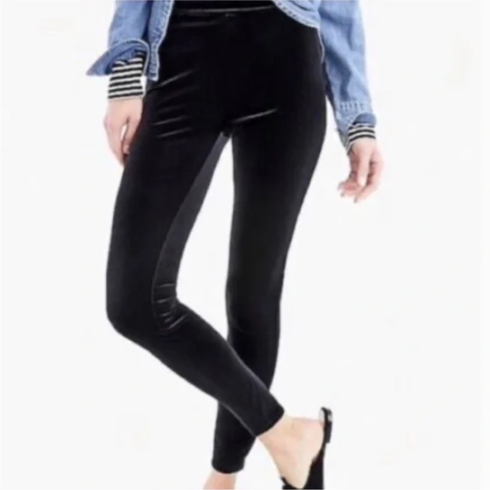 J. Crew Black Velour Leggings
